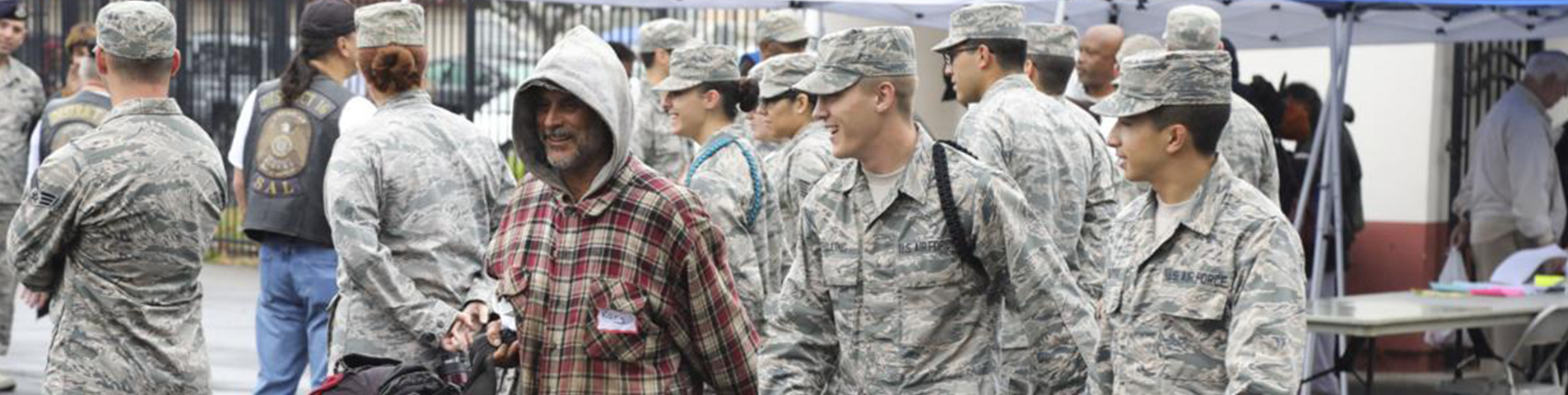 A group of Air Force in camouflage field wear