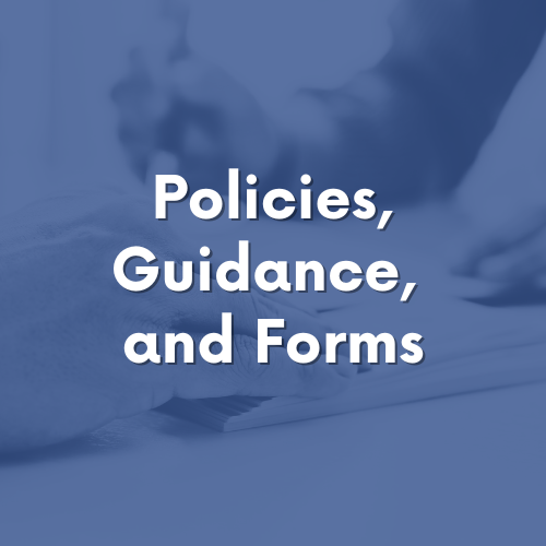 Thumbnail card for Policies, Guidance, and Forms